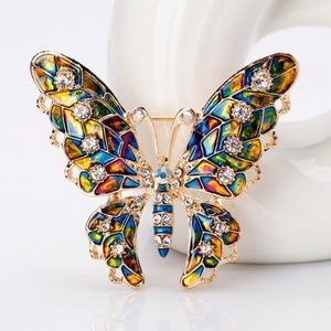 Colorful Butterfly Brooch Pin for Women